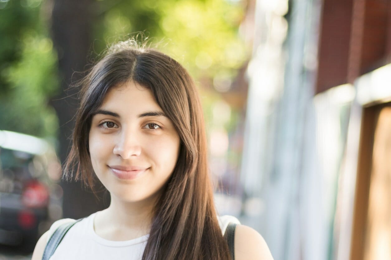 Happy Latina Young Woman