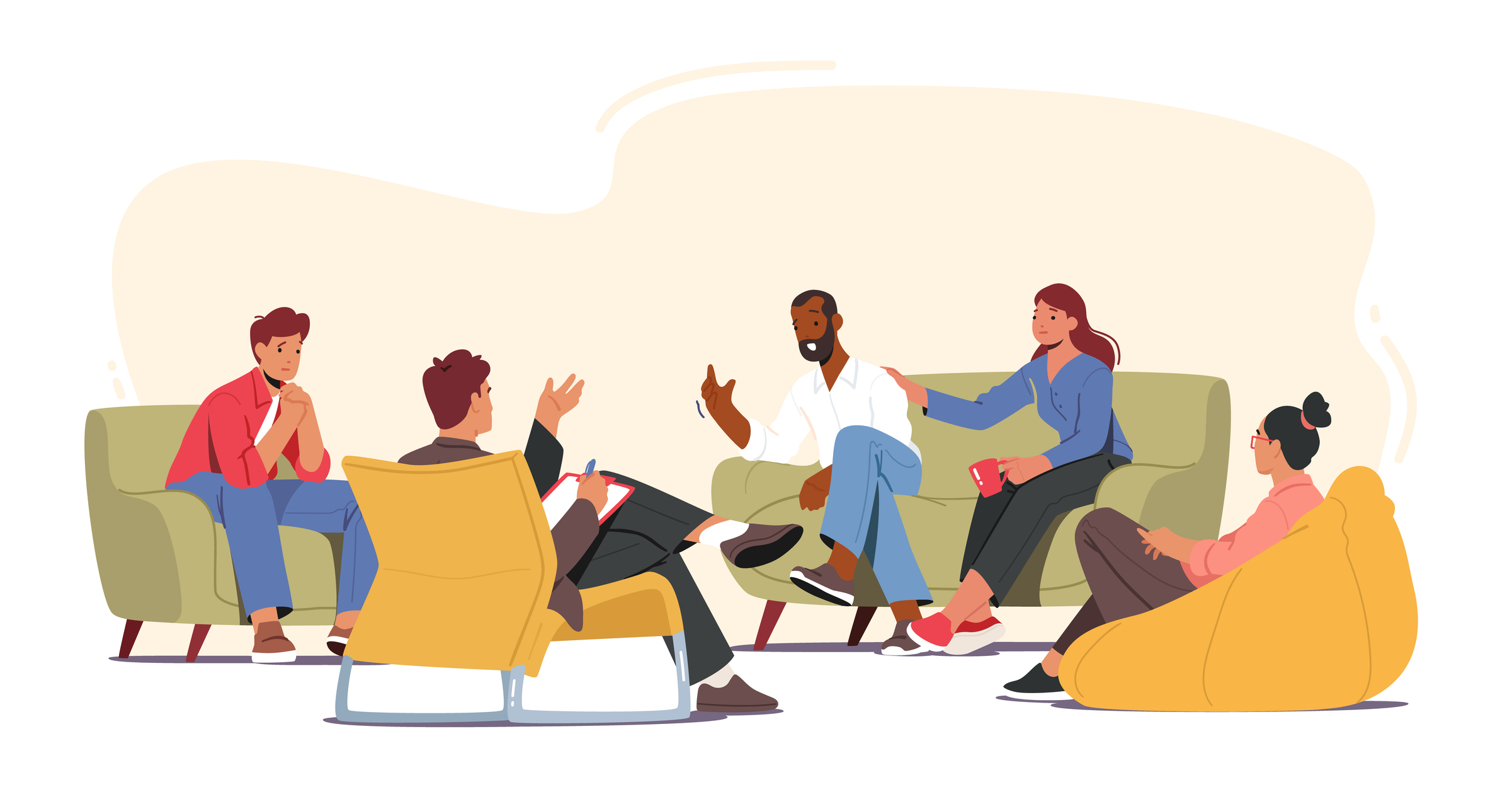 CCBHC Group Therapy Illustration