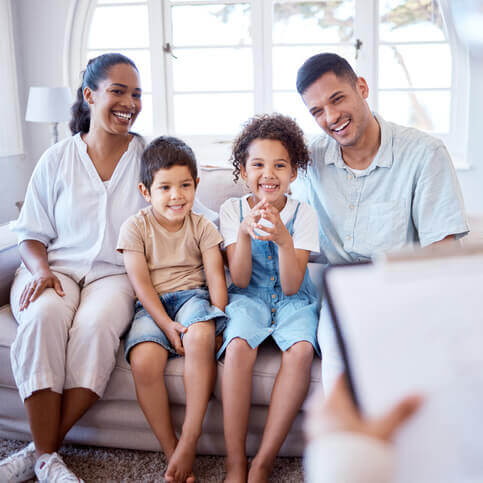 A smiling family