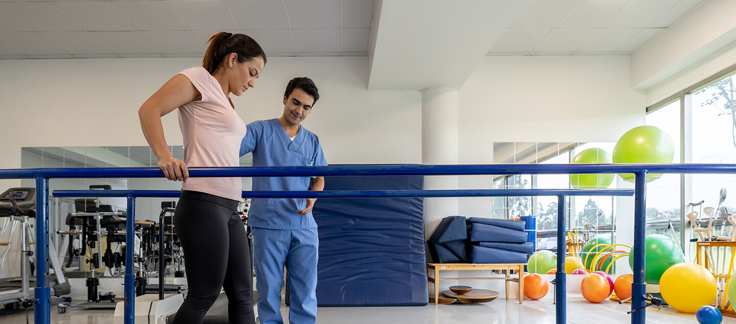 A women in physical therapy