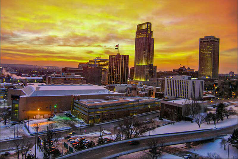 A city skyline