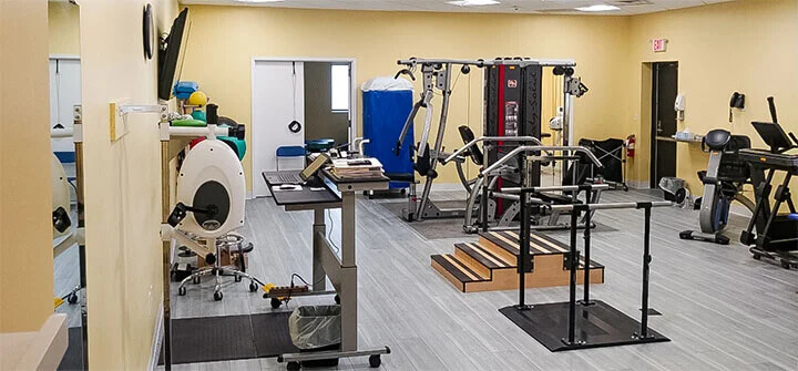 A physical therapy room